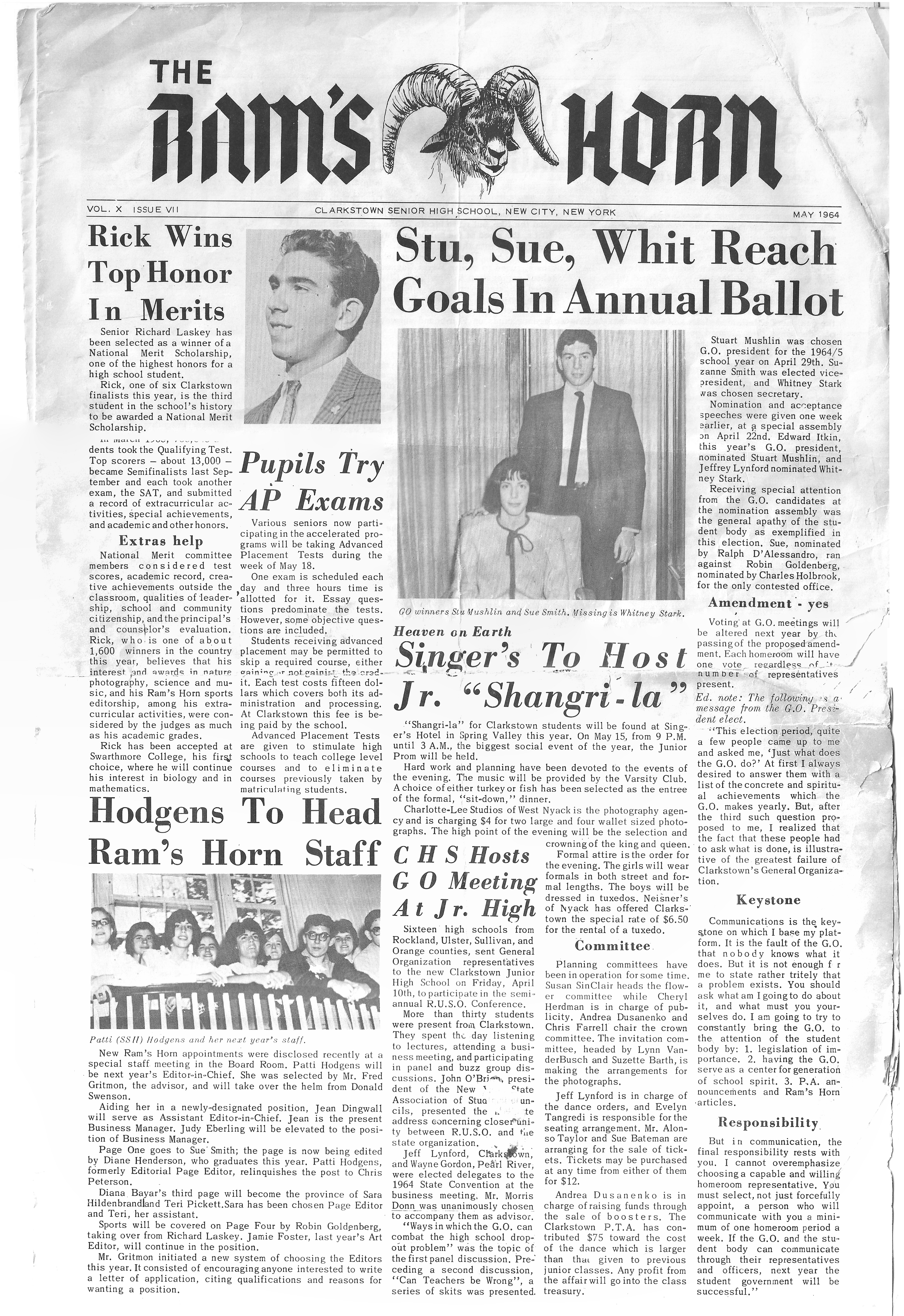 The Ram's Horn - May. '64 - Page 1