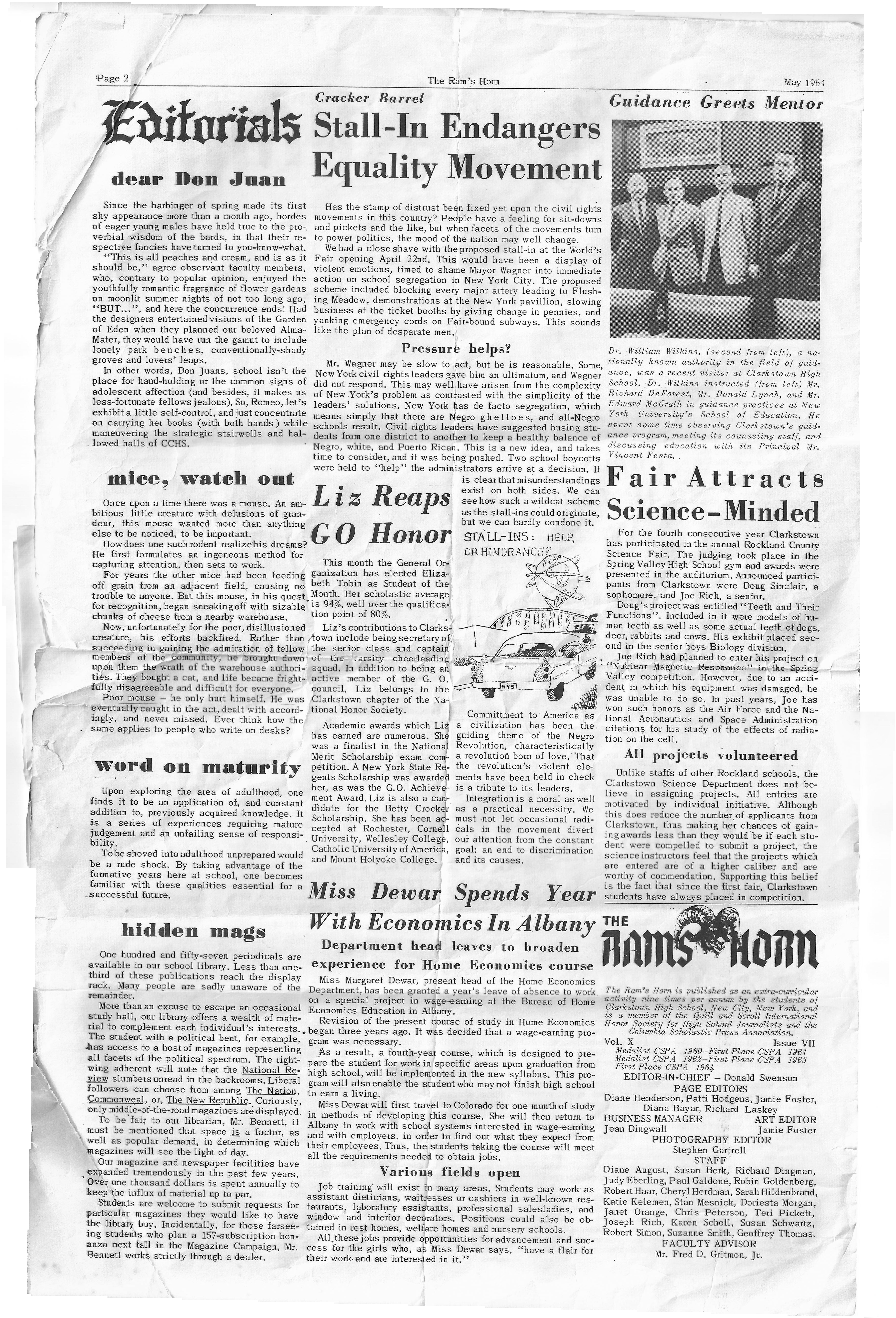 The Ram's Horn - May. '64 - Page 2