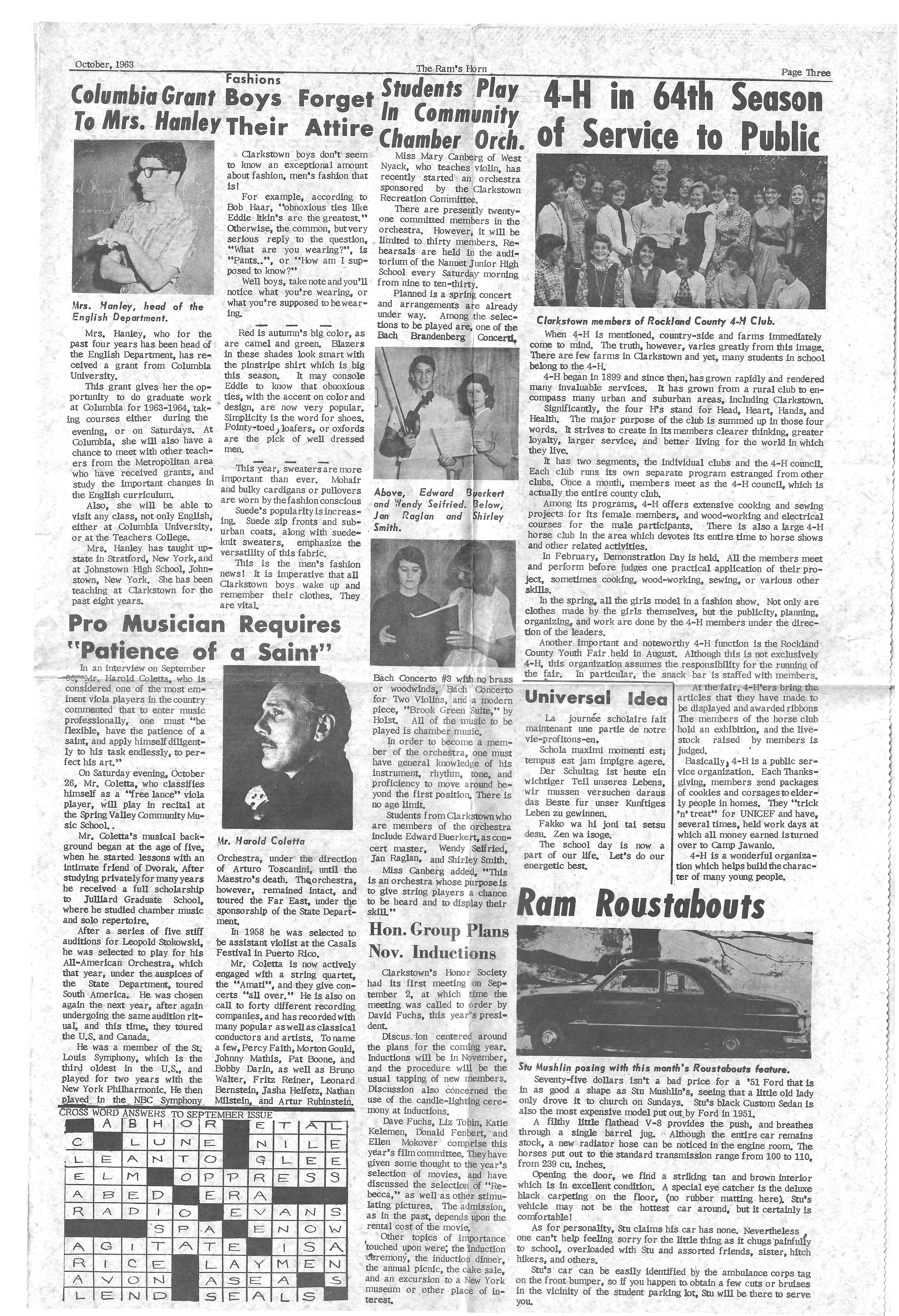 The Ram's Horn - October 1963 - Page 3