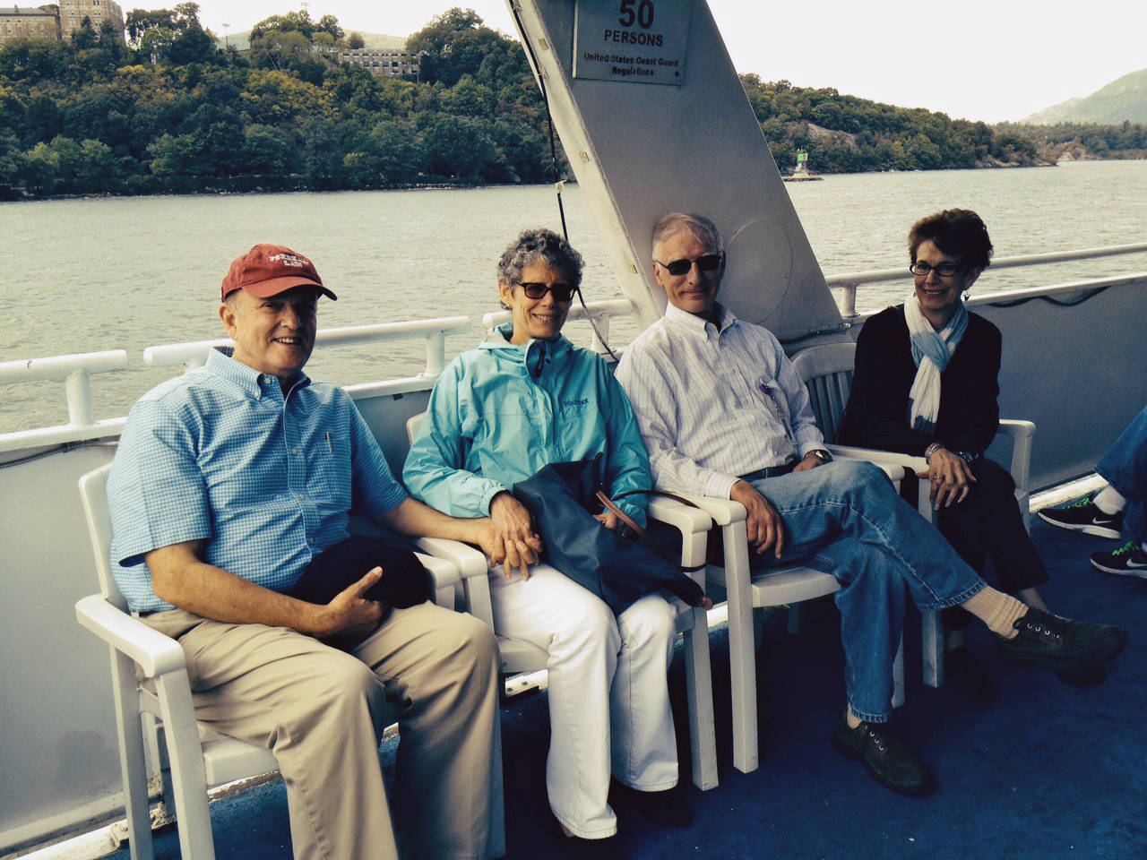 Hudson River Cruise - West Point in Background - Mike & Ellen Mokover Martin and Bob & Gail Haar